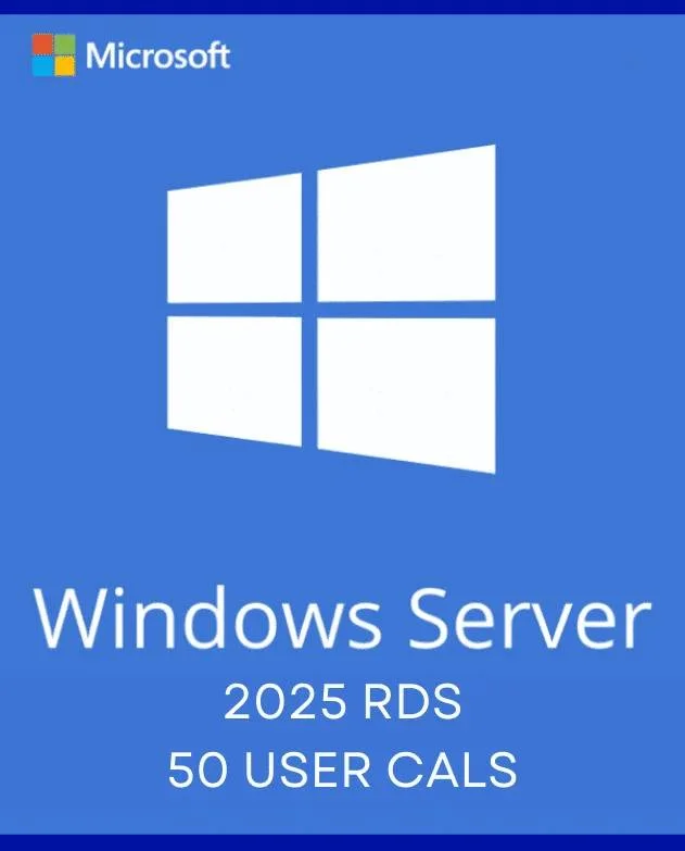 Windows Server 2025 Remote Desktop Services – 50 User CALs Certificate